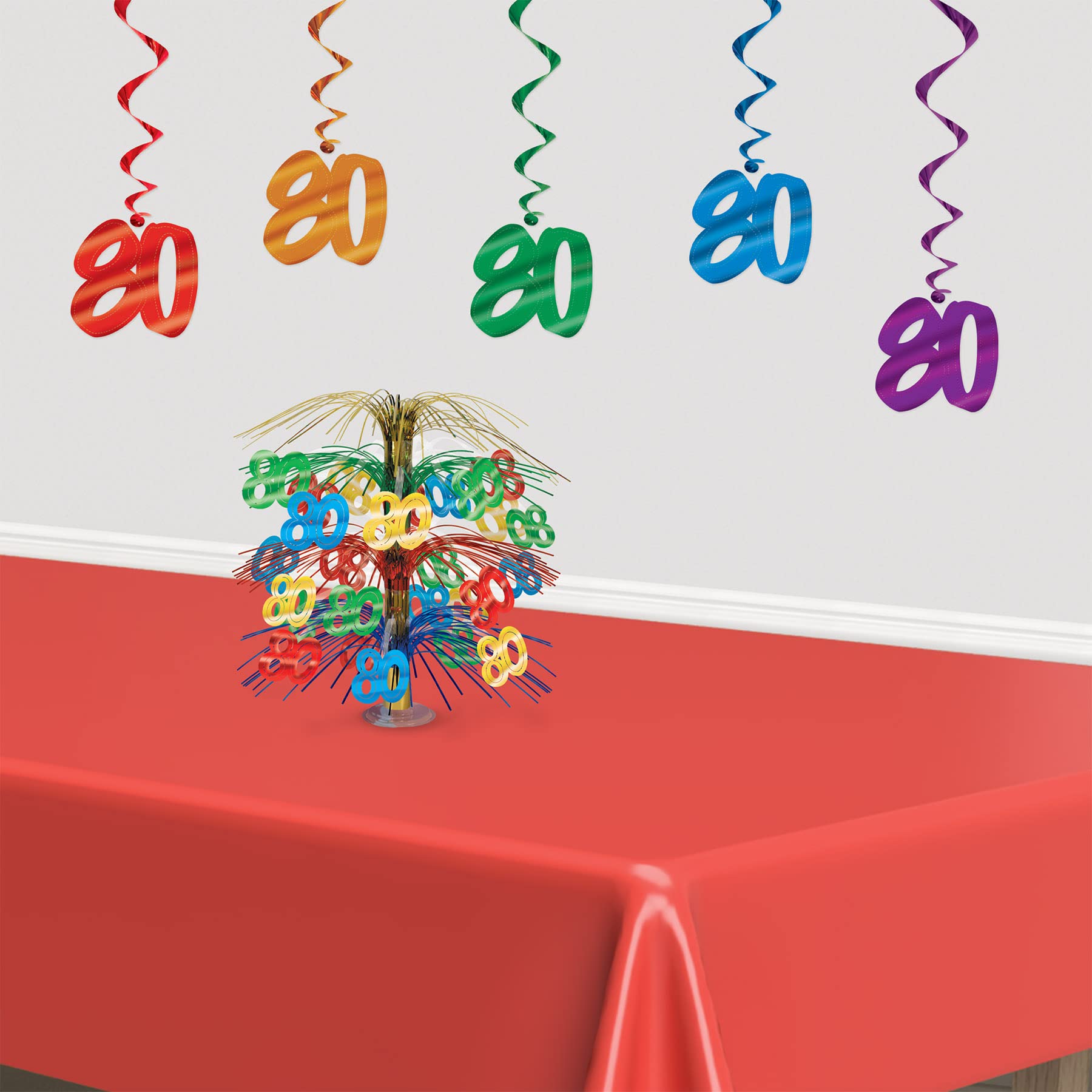 Centrotavola A Cascata Per 65° Compleanno, Beistle, Decorazione Multicolore - 3
