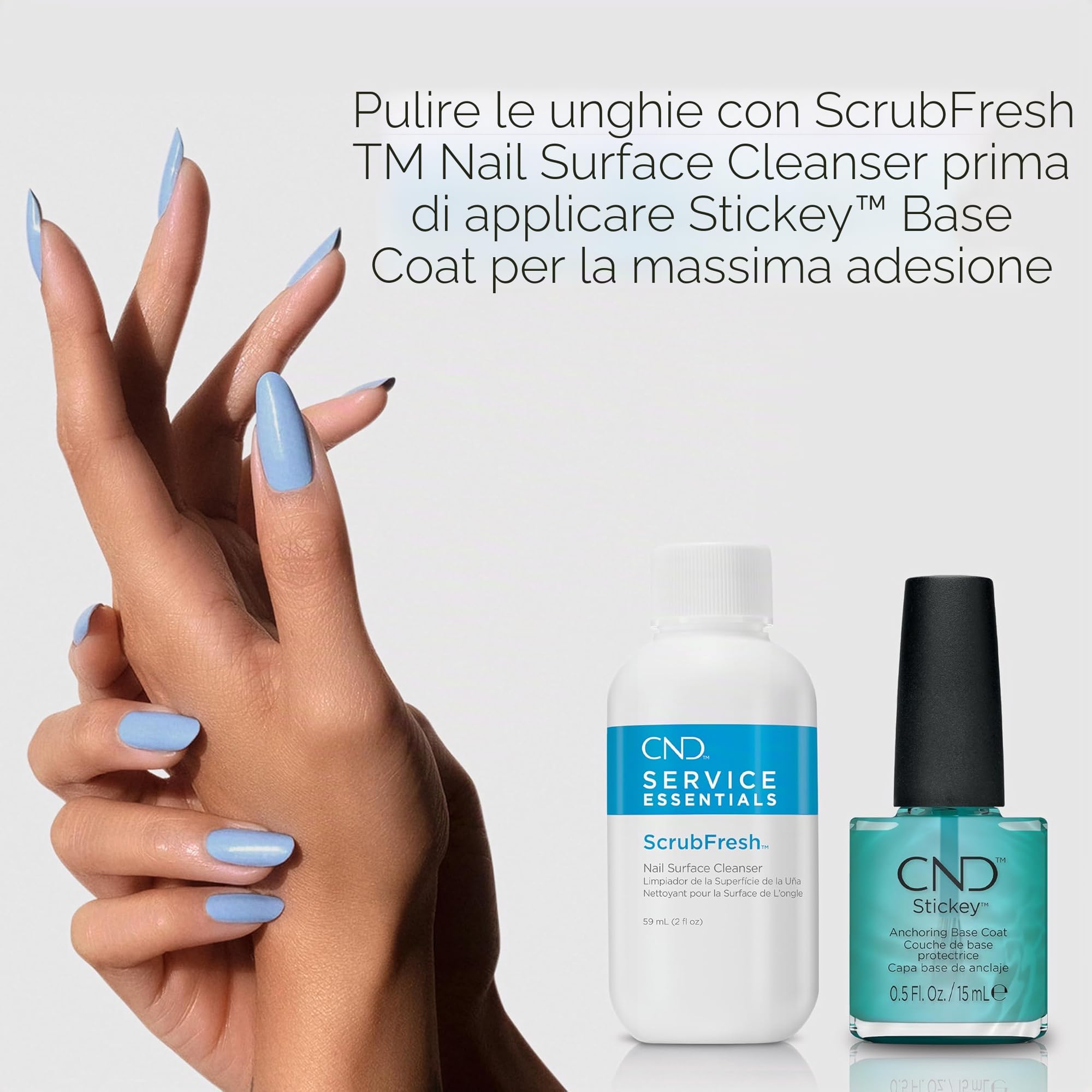CND ScrubFresh - Detergente e scrub per unghie con azione rimuovi smalto, 222ml