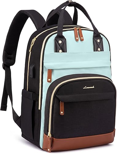 LOVEVOOK Mochila para computadora portátil para mujer, mochilas de viaje, bolsa antirrobo, bolsa de mochila, bolsas de computadora con USB,