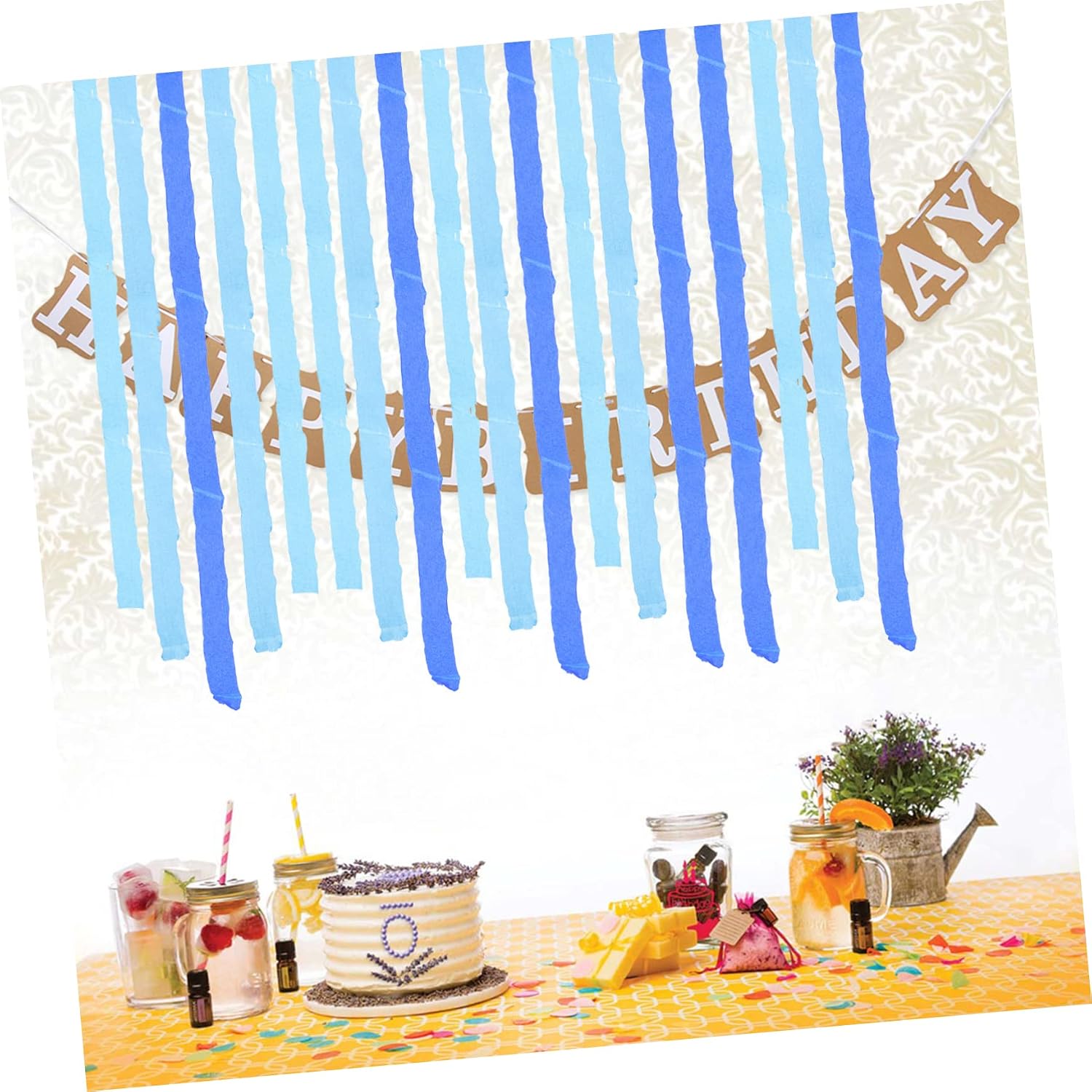 Tofficu 12rolls Crepe Paper Streamers for Party Decorations Easy to Decorative Paper for Birthday Wedding Festival and Themed Events