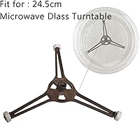 Vista 2 de 2 soportes para tocadiscos de microondas para horno de microondas de 9.6 pulgadas, placa giratoria plana de vidrio, soporte de bandeja de placa