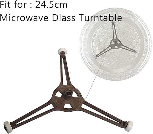 Miniatura 3 de 2 soportes para tocadiscos de microondas para horno de microondas de 9.6 pulgadas, placa giratoria plana de vidrio, soporte de bandeja de placa de