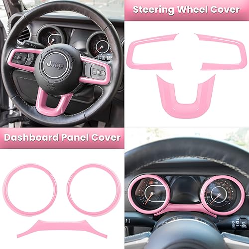 Miniatura 3 de Juego completo de 23 piezas de decoración interior para automóvil, cubierta de volante, manija de puerta, aire acondicionado, portavasos, luz de