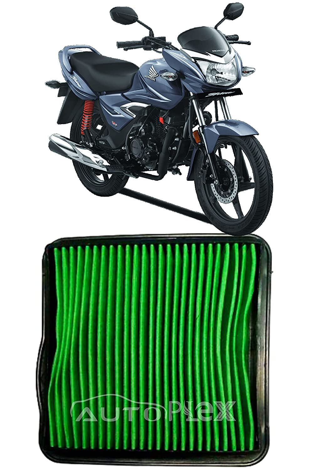 AUTOPLEX Bike Air Filter For Shine 125 Shine All Model Carbon Air