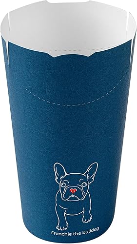 Miniatura 9 de Bio Tek - Tazas de papas fritas de 20 onzas, 100 soportes desechables para papas fritas  con cubierta plegable, cierre de bloqueo de lengüeta, tazas