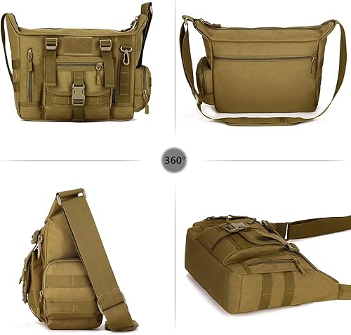 Miniatura 2 de Bolsa de mensajero táctica militar Molle Maletín Crossbody Bolsas de hombro para trabajar Ciclismo Caza Camping