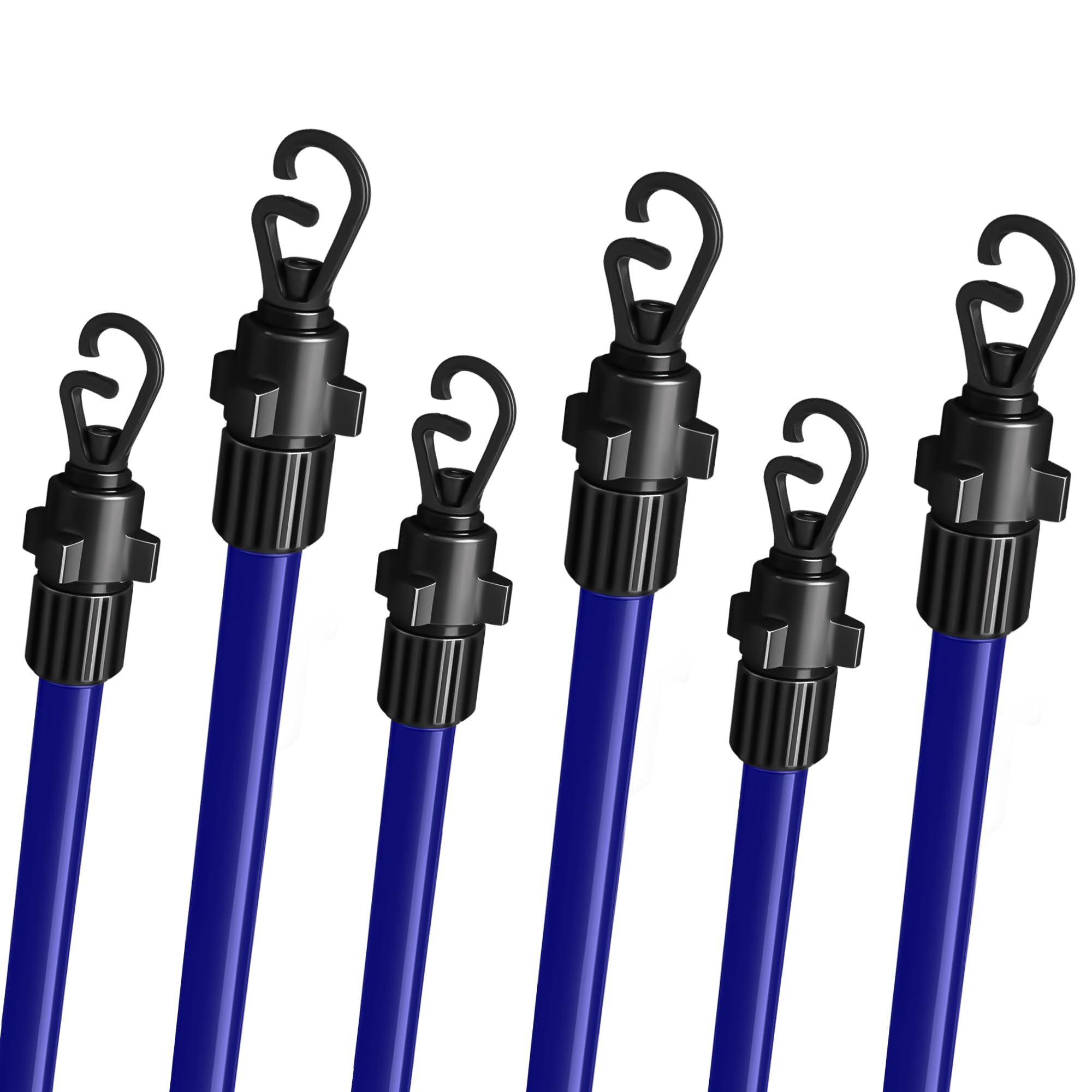 FlickBuyz Washing Line Prop - Heavy Duty Telescopic Clothes Poles for Outside – 2.1M/2.4M/2.6M, 6 Poles (2.1 Meter)