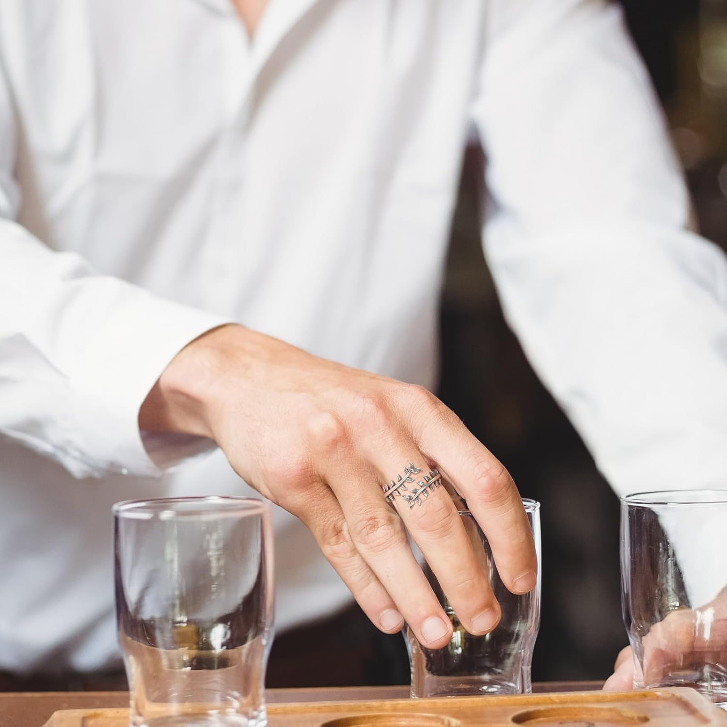 Adjustable Leaf Ring Silver Adjustable Rings for Women & Men Vintage Thumb Ring with Branch Leaves Vine Wrap Open Rings Statement Jewelry Gifts Unisex Size 5-9 - Image 7