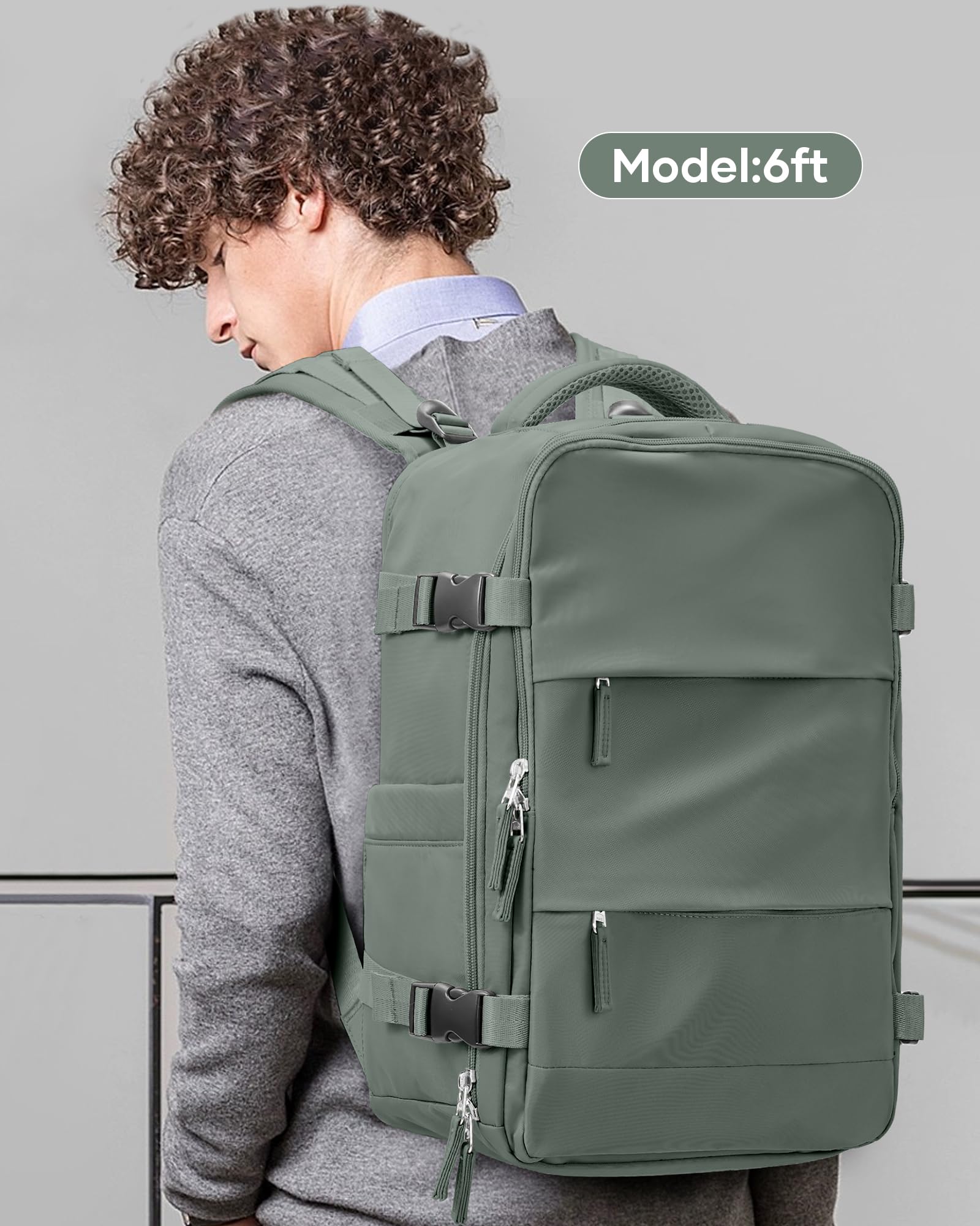 BJLFS Borse da Cabina per Ryanair 40x20x25 Bagaglio a Mano Zaino da viaggio aere,Zaino Easyjet 45x36x20,Zaino Casual per laptop da 14 pollici per scuola