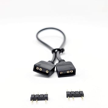 Micro CONNECTORS 3-Pin Addressable RGB ARGB Extension Cable - 50cm with Male Pins