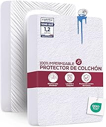 Utopia Bedding Waterproof Mattress Protector Double Bed 135 x 190 cm, Fits Up to 40 cm Deep Mattresses, Premium Terry Mattress Protector