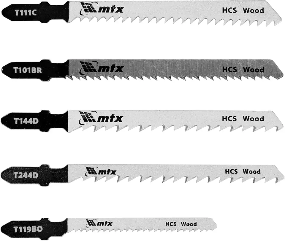 MTX Jogo De Laminas De Serra Para Madeira 5 Pcs//
