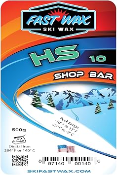 Fast Wax - High Speed Ski Wax - 500g Shop Bar Paraffin & Synthetic Wax Bar - Made in America