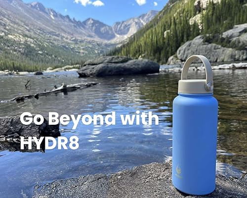Miniatura 5 de HYDR8 Revolucionaria botella de agua aislada de acero inoxidable de 32 onzas durabilidad sin igual, retención de temperatura suprema e hidratación