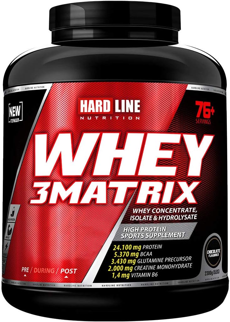 Hardline Nutrition Whey 3Matrix Protein Tozu Çikolata Aromalı, 2300 Gr
