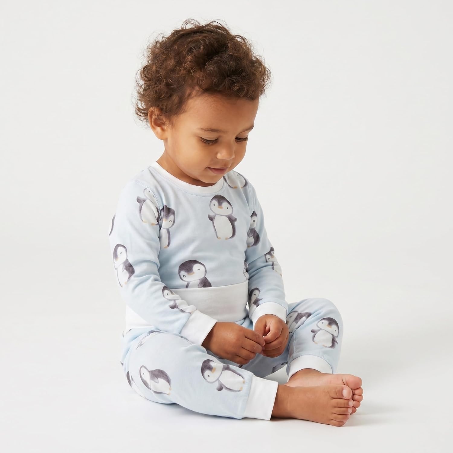 Organic Cotton Soft 6M-5T 2-Piece Baby Pajama Set for Boys and Girls Unisex Long Sleeve