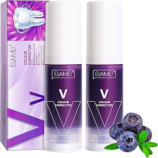 2PCS Purple Toothpaste, Whitening Toothpaste, Purple Toothpaste for Teeth Whitening, Tooth Stain Removal, Improves Teeth Brightness and Reduce Yellowing
