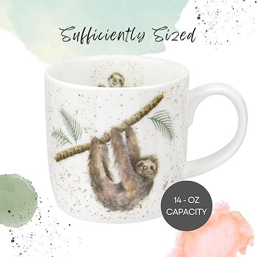 Vista 68 de Royal Worcester Wrendale Designs - Taza de 14 onzas, con ilustración de llama, «Because I'm Worth It with Llama Illustration», taza de animales