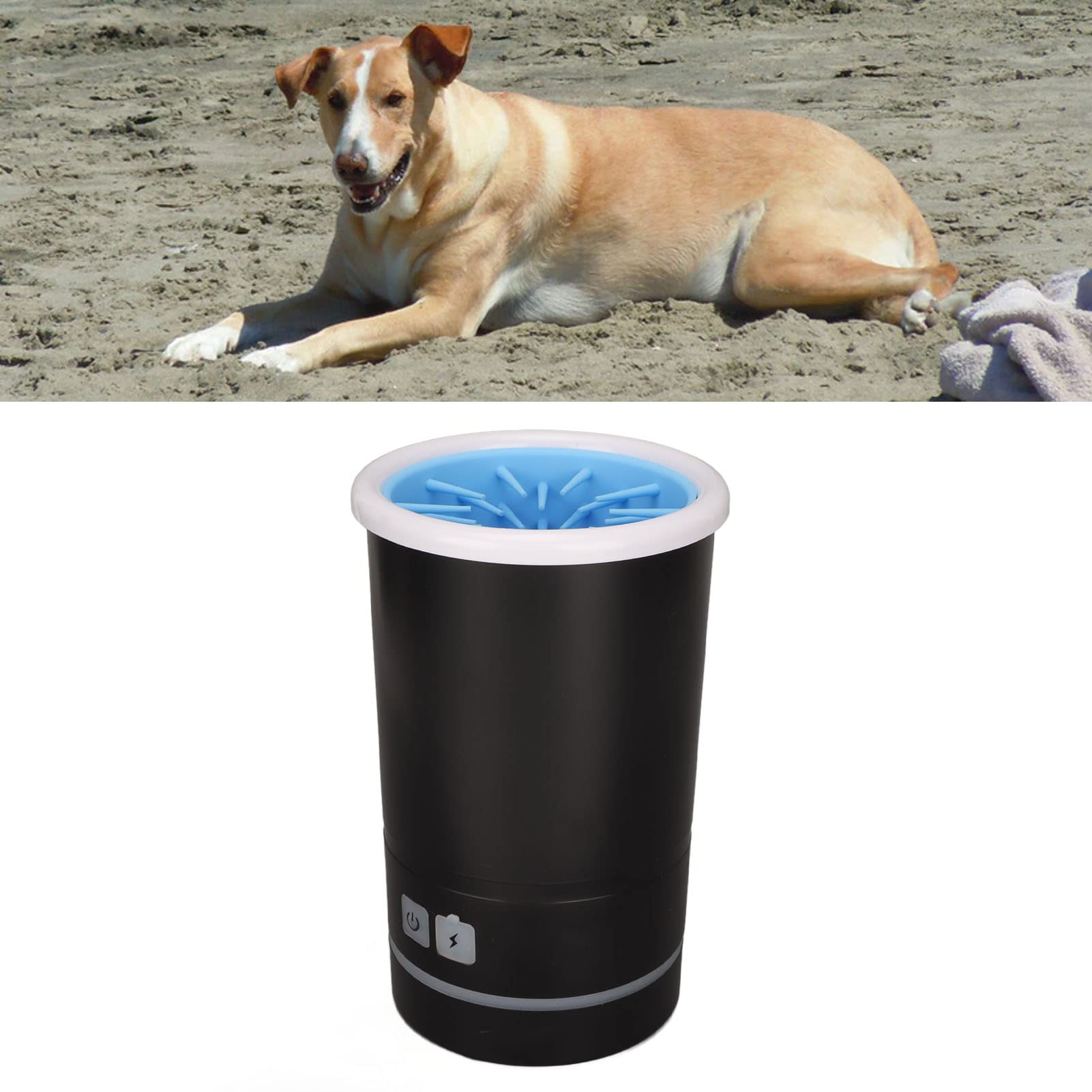 Nettoyeur Automatique de Pattes de Chien, Laveuse de Pattes de Chien Rapide et Efficace, Nettoyeur de Pattes D'animaux de Compagnie, Machine de Nettoyage de Pattes de Chien,