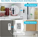 DAYTECH Thermomètre à réfrigérateur WiFi Alarme de thermomètre de congélateur intelligent avec alertes d'application, moniteur numérique de température à distance pour la maison/le bureau/le restaurant, aucun Hub requis, 1 ensemble