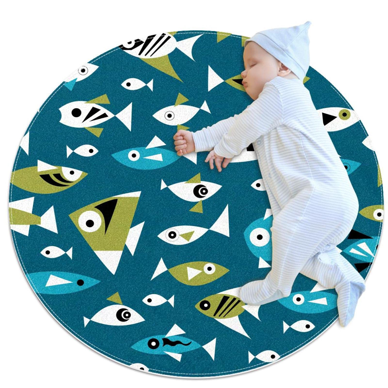 Tapis rond pour l'intérieur de 100cm idéal pour salon
