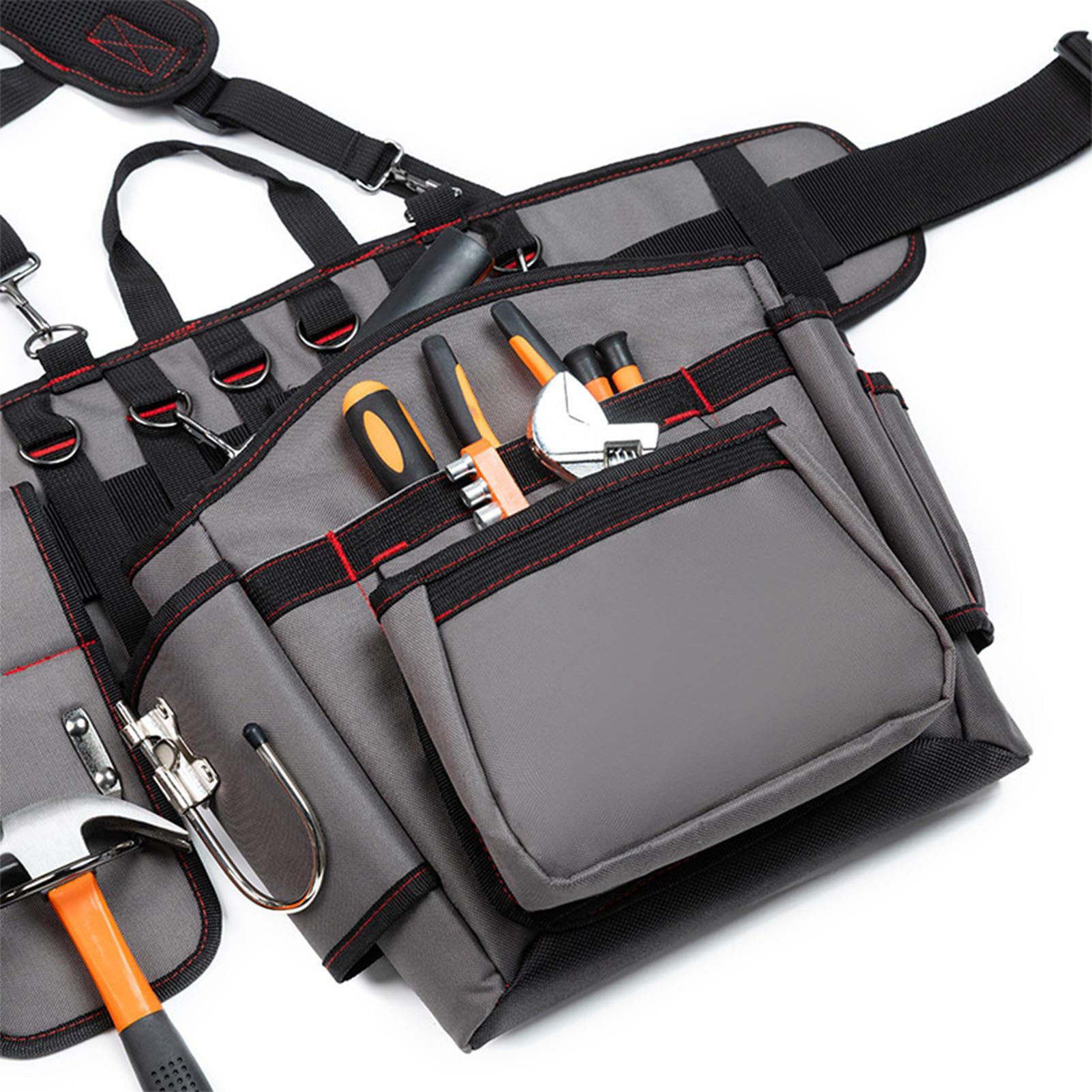Cintura Portautensili Uomo Gilet organizer portaborse | Borsello Organizer Attrezzi Per Carpentieri Per Strutturisti, Carpentieri, Lavori Di Costruzione, Giardinaggio, Interno Ed