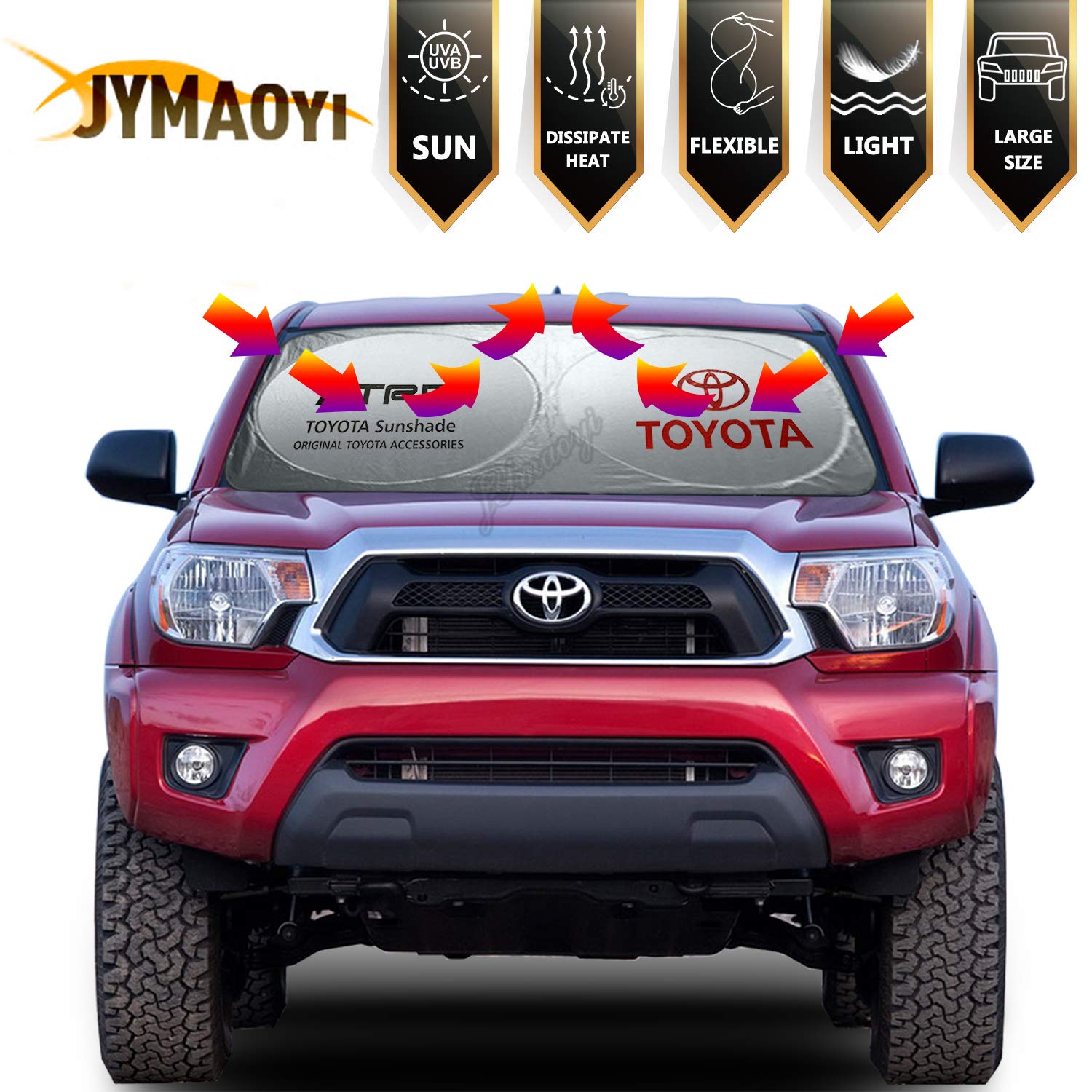 Car Sunshade TRD Windshield Visor Cover Car Window Sun Shade UV Protect