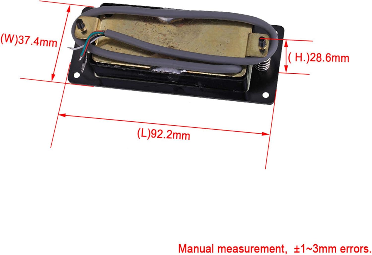 lovermusic lovermusic Black Sealed Mini Humbucker Pickup Set Fit Electric Guitar 7.2k Resistance