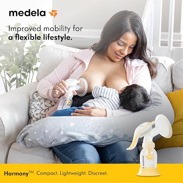 Medela Harmony Manual Breast Pump, Compact Swiss Design with PersonaFit Flex Shields and Medela's 2-Phase Expression Technology - 2