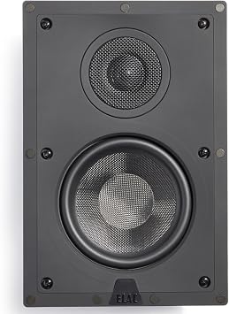 Elac - Debut IW-D61-W Custom in-Wall Speaker Ea, Black