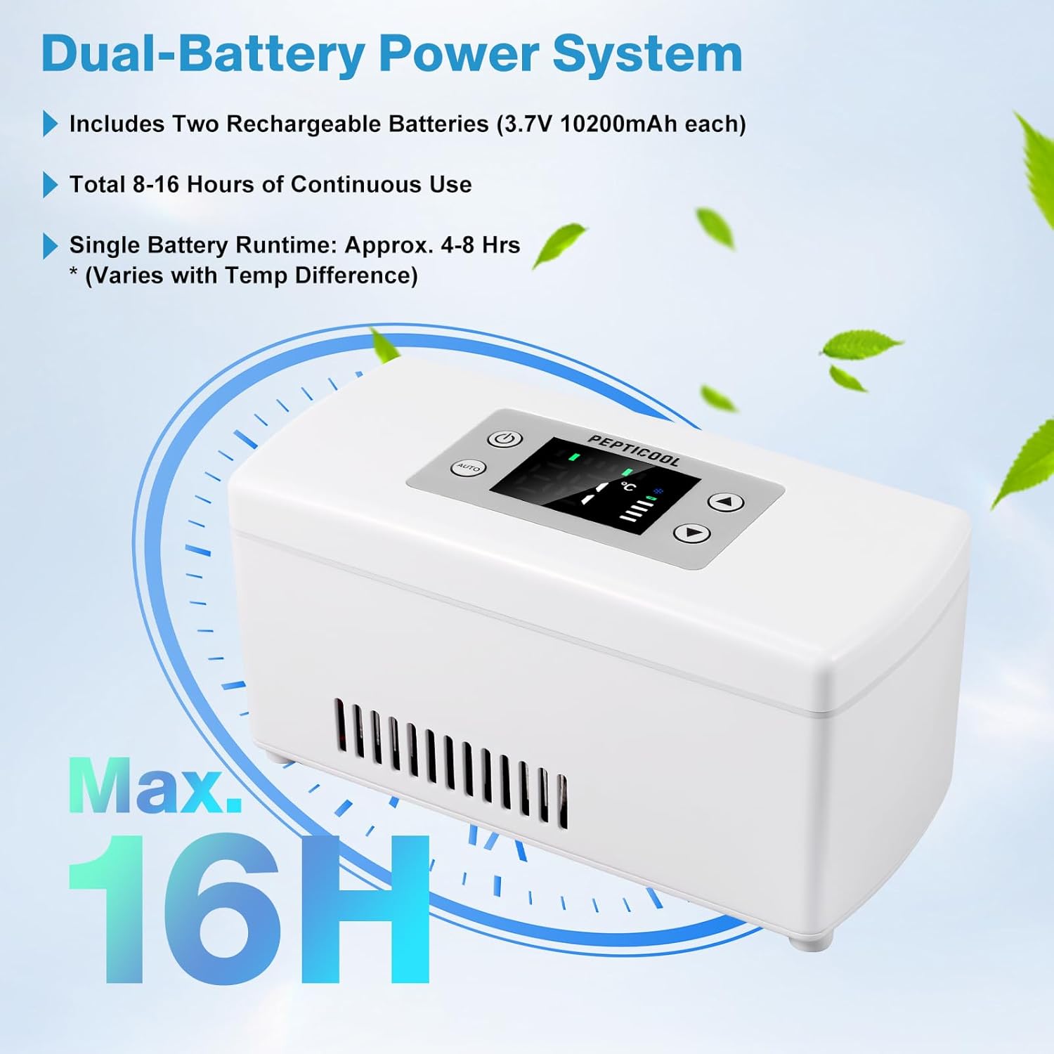 Portable Insulin Cooler Travel Case - Large Capacity Diabetic Insulin Refrigerator with Digital Thermostat (0°-18°), LCD Display, for Insulin Pens Storage, Car/Home/Power Bank Compatible,FAA-Compliant