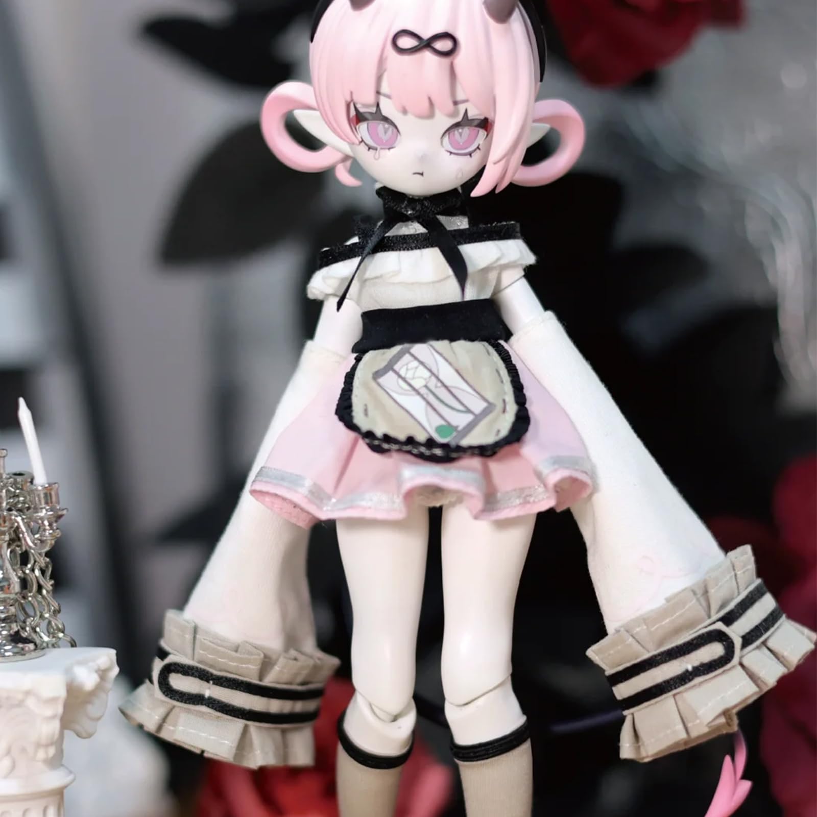 CALEMBOU BJD Blind Box, 1/8 Cute Devil's Horns Series Ball Jointed Blind Box Doll, 8.2 Inches Dress up Doll with Joints, Collectable Action Figure for Birthday Gifts