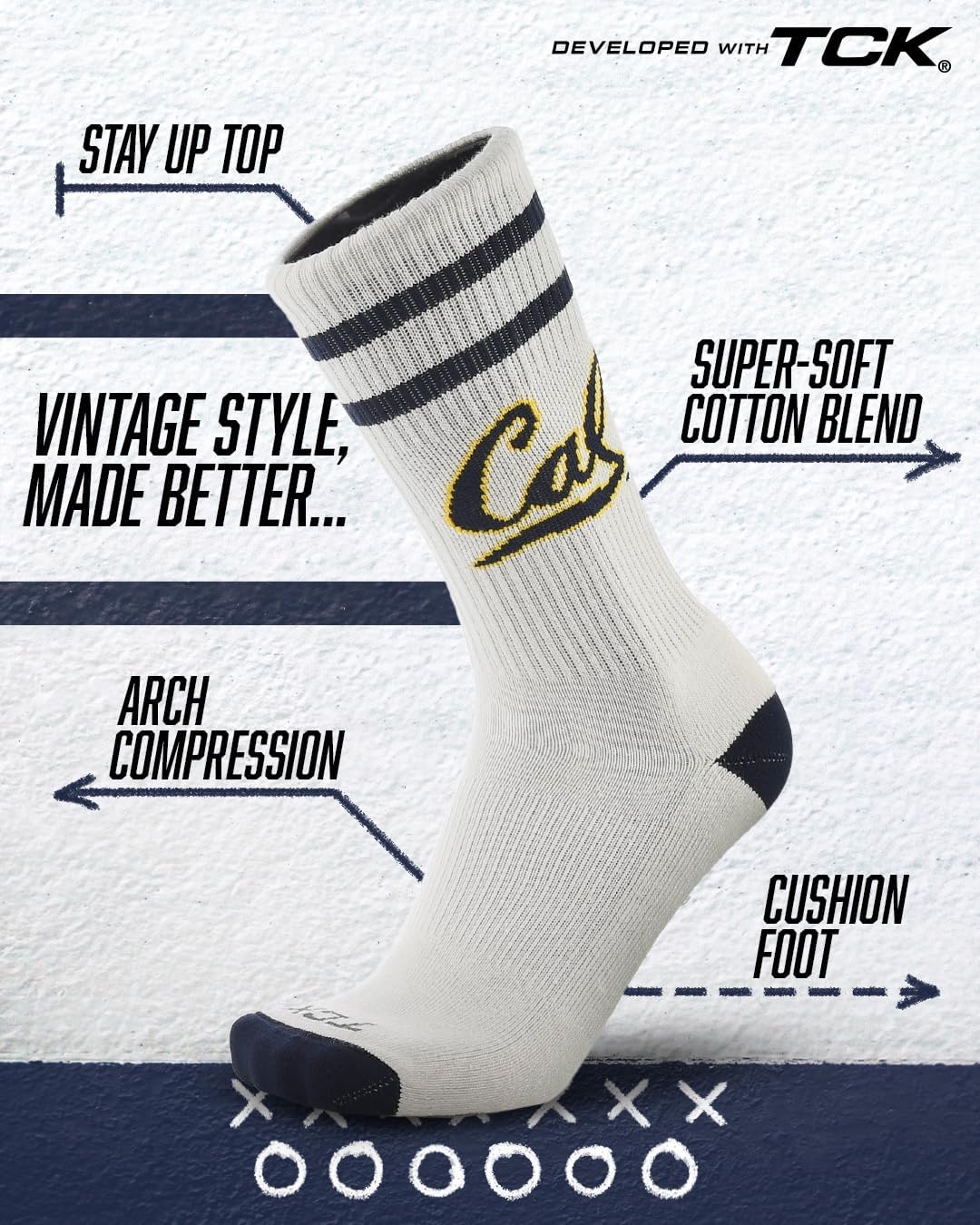 Vintage NCAA College Socks For Men and Women, Classic Soft Cotton Sock