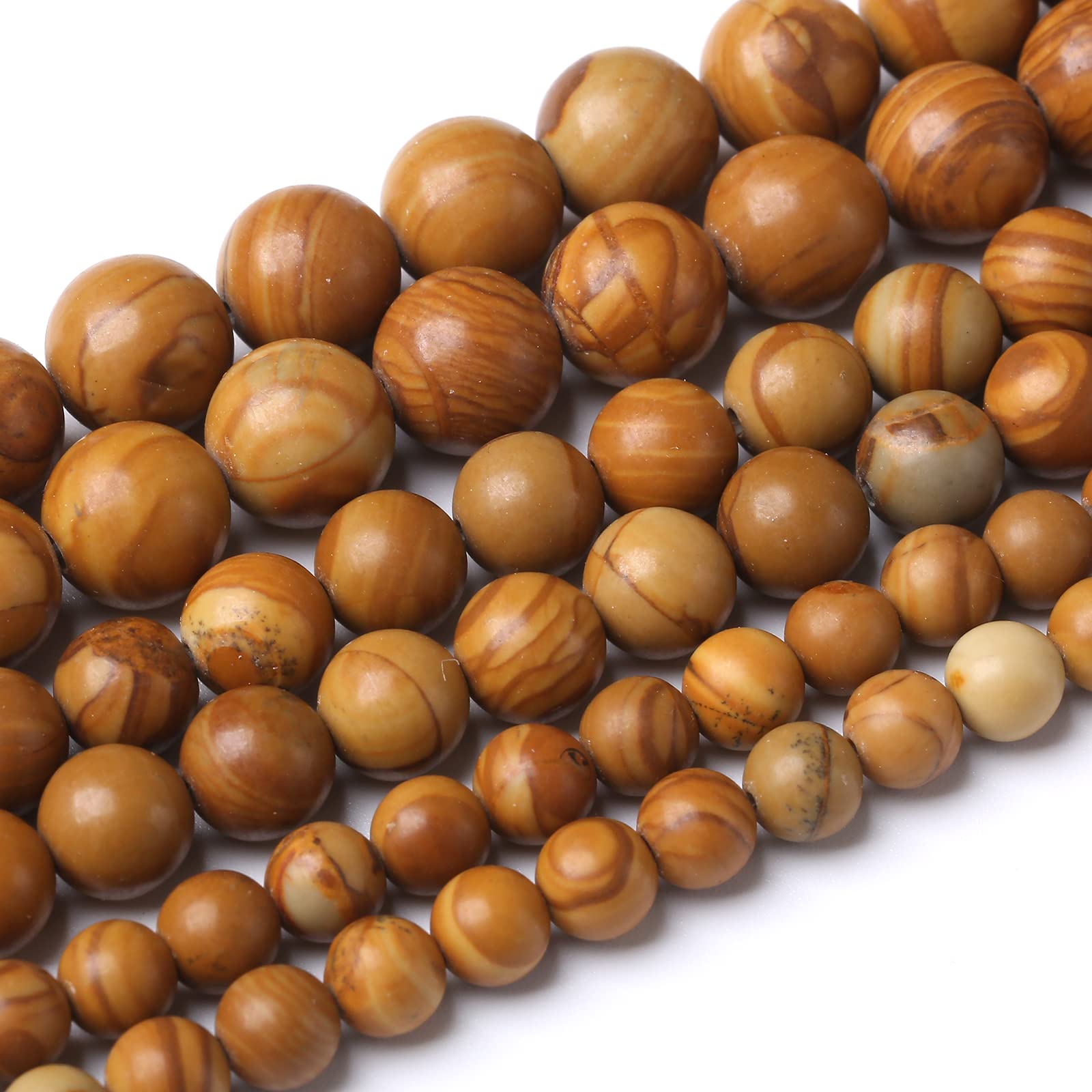 32PCS 12MM naturale venatura del legno diaspro perline di pietra di forma rotonda adatto per gioielli fai da te braccialetto 15 pollici
