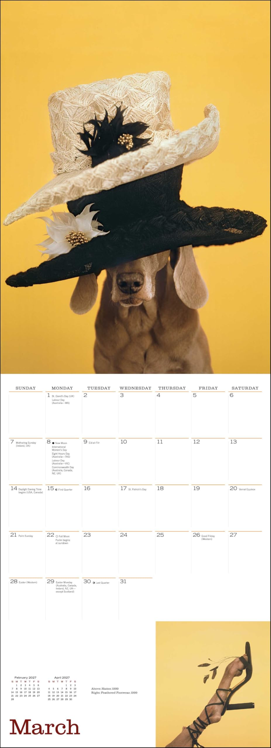 William Wegman Best of Man's Best Friend 2027 Wall Calendar