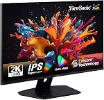 ViewSonic VX3276-2K-MHD 32 Inch Widescreen IPS 1440p Monitor with Ultra-Thin Bezels, HDMI DisplayPort and Mini DisplayPort