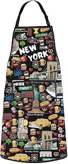 WZMPA New York Chef Apron - Adjustable Apron With Pockets - New York Merchandise