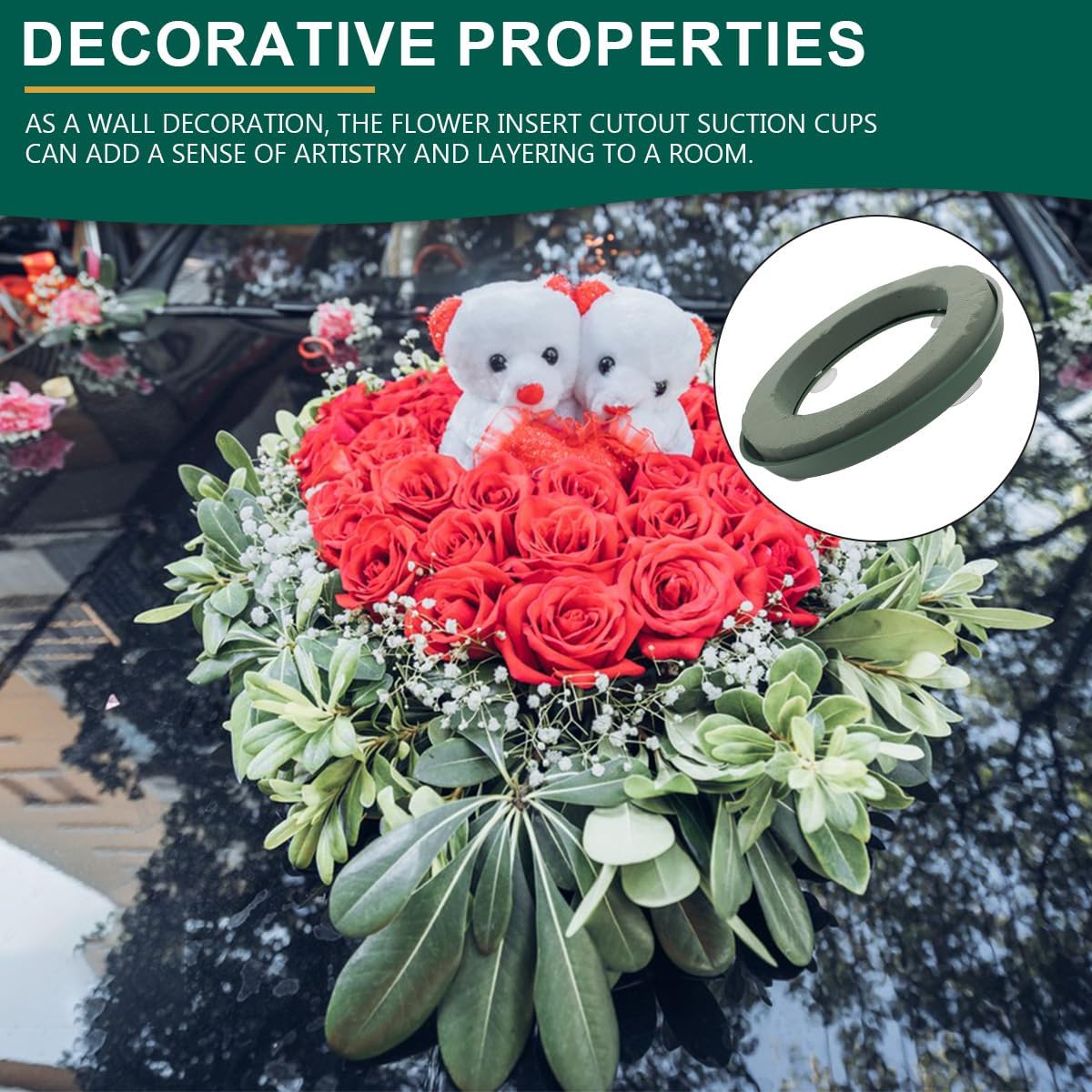 Flower Foam, 12 inch Flower Arrangement Round Flower Mud Discs for Flower Shop Wedding Car Decoration, House and Hotel Decoration, Recyclable Wreath Base