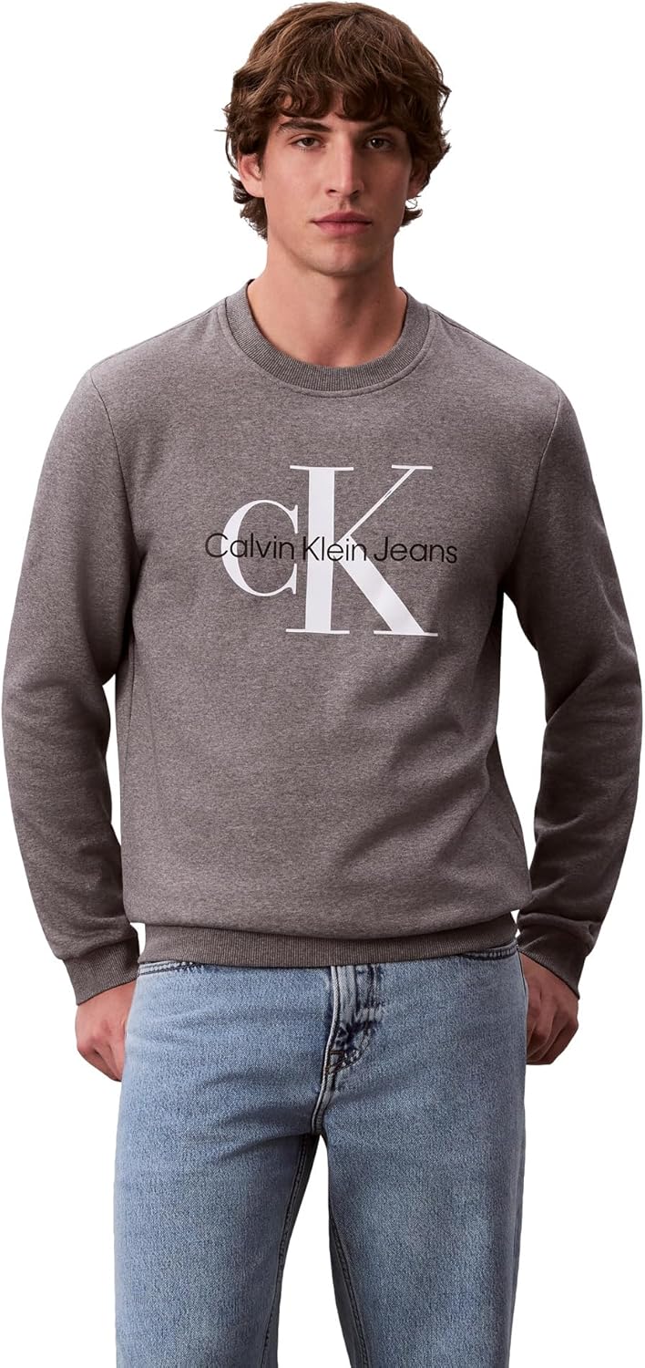 Calvin Klein Men's Monogram Logo Crewneck Sweatshirt