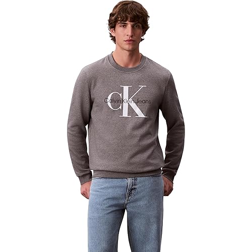 Calvin Klein Men's Monogram Logo Crewneck Sweatshirt