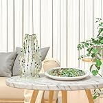 Lyukii Kit de plante perlée en verre vert, DIY Perles de feuille de cristal pour la fabrication de bijoux et l'artisanat botanique, cadeau unique pour les amoureux de plantes (pot non inclus)