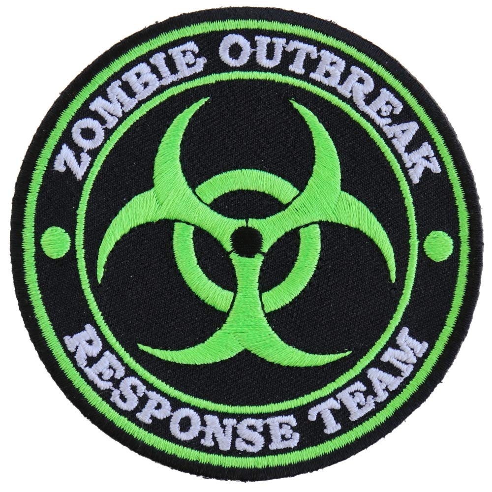 Ivamis Trading Zombie Outbreak Response Team Green Patch - 3.5x3.5 inch. Embroidered Iron on Patch