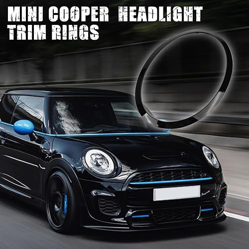 Miniatura 2 de Bisel para faros delanteros del lado del conductor y del pasajero, compatible con MINI Cooper F55 F56 F57 2014-2021, repuesto # 51137300631