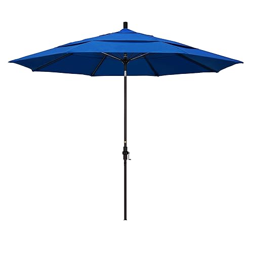 California Umbrella 11' Round Crank Lift, Collar Tilt, Aluminum Pole,
