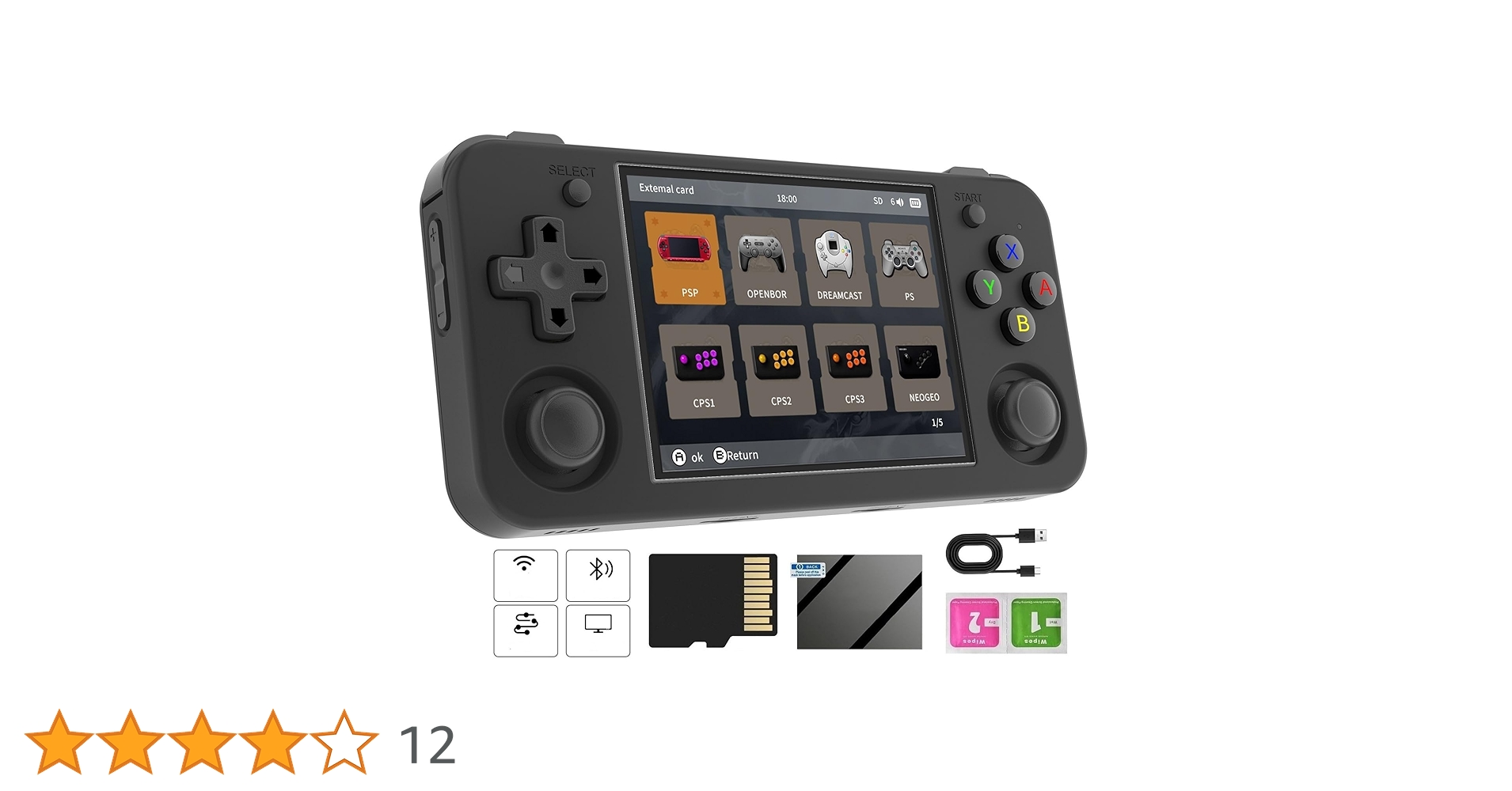 即日発送★ゲームデータなし★新品・MuOS導入★RG35XX H クリアホワイト RG35XXSP の新色クリアホワイトを買ってみたがやっぱり良かった
