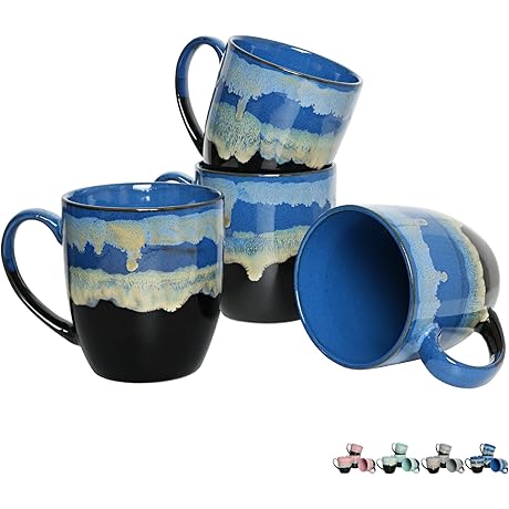 Bosmarlin Ceramic Coffee Mug Set of 4