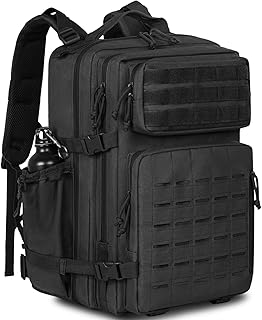 OUUTMEE 40L Taktischer Rucksack 900D Nylongewebe Jagd Rucksäcke Outdoor-Überlebensrucksack Rucksack Herren für Wandern, Trekking, Campen （Schwarz）
