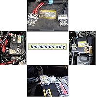 Vista 19 de Conectores de batería de coche resistentes, 0/2/4/6/8/10 AWG, terminales de batería múltiples de poste superior (oro+oro)