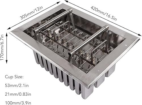 Miniatura 4 de 30PCS moldes caseros, helado de plata de acero inoxidable DIY helado con cubierta para el comercio