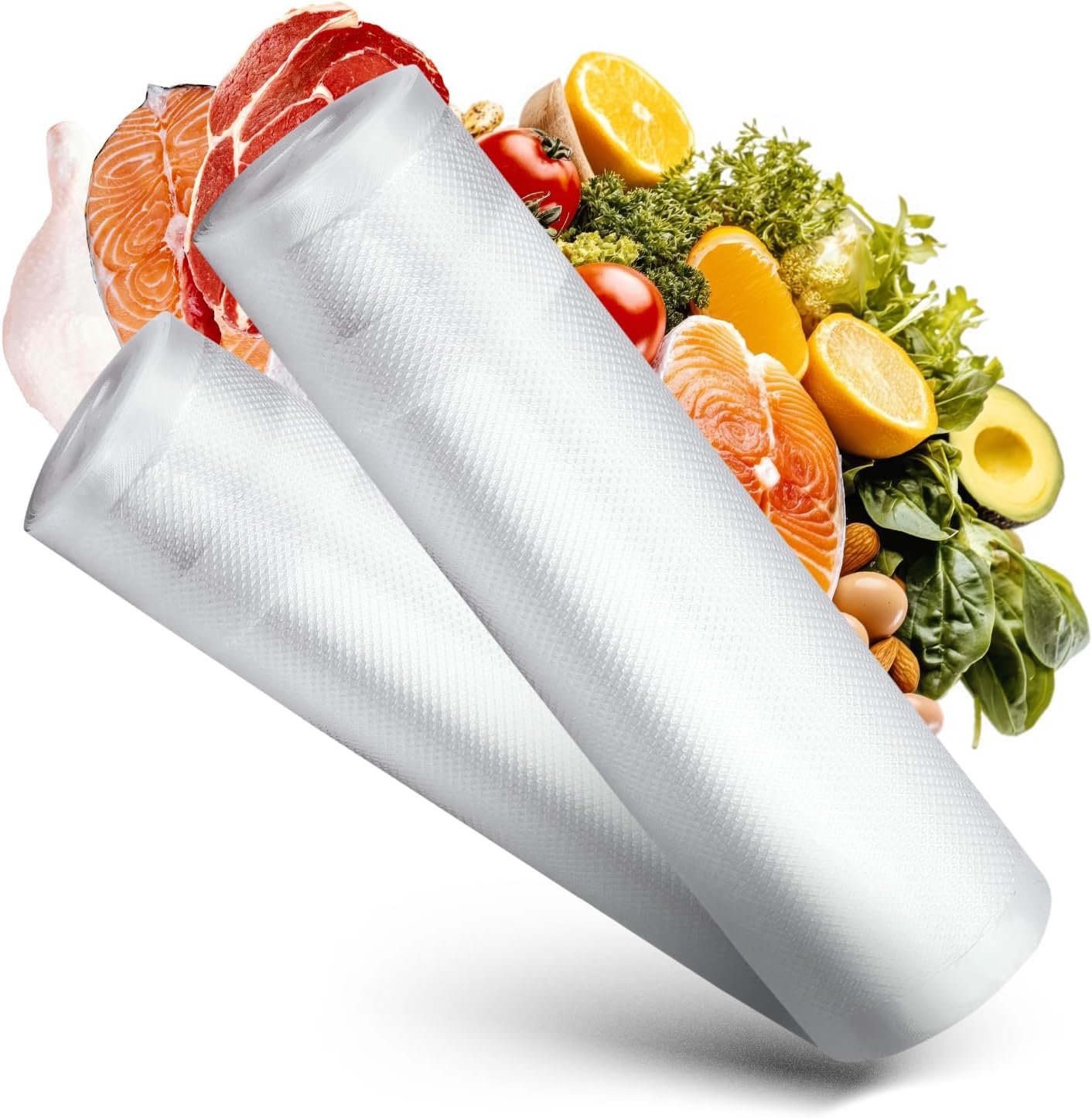 2 Vacuum Bag Rolls (28 x 300 cm) | Vacuum Sealer Rolls for Vacuum Bags | Foil Rolls for Vacuum Sealer | Vacuum Film Rolls | Tear-Resistant Welding Film | Sous-vide Bags | Can be Cut to Size